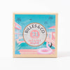 Mini box of Miami Wave marbles in peach pink turquoise clear from Billes & Co | © Conscious Craft